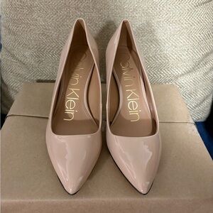 Calvin Klein Women's Nude Patent Heels
